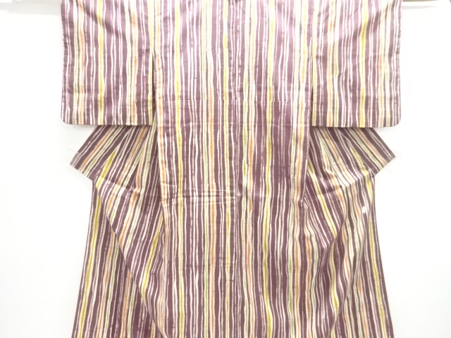 JAPANESE KIMONO / TSUMUGI / STRIPE / ARTIST WORK 